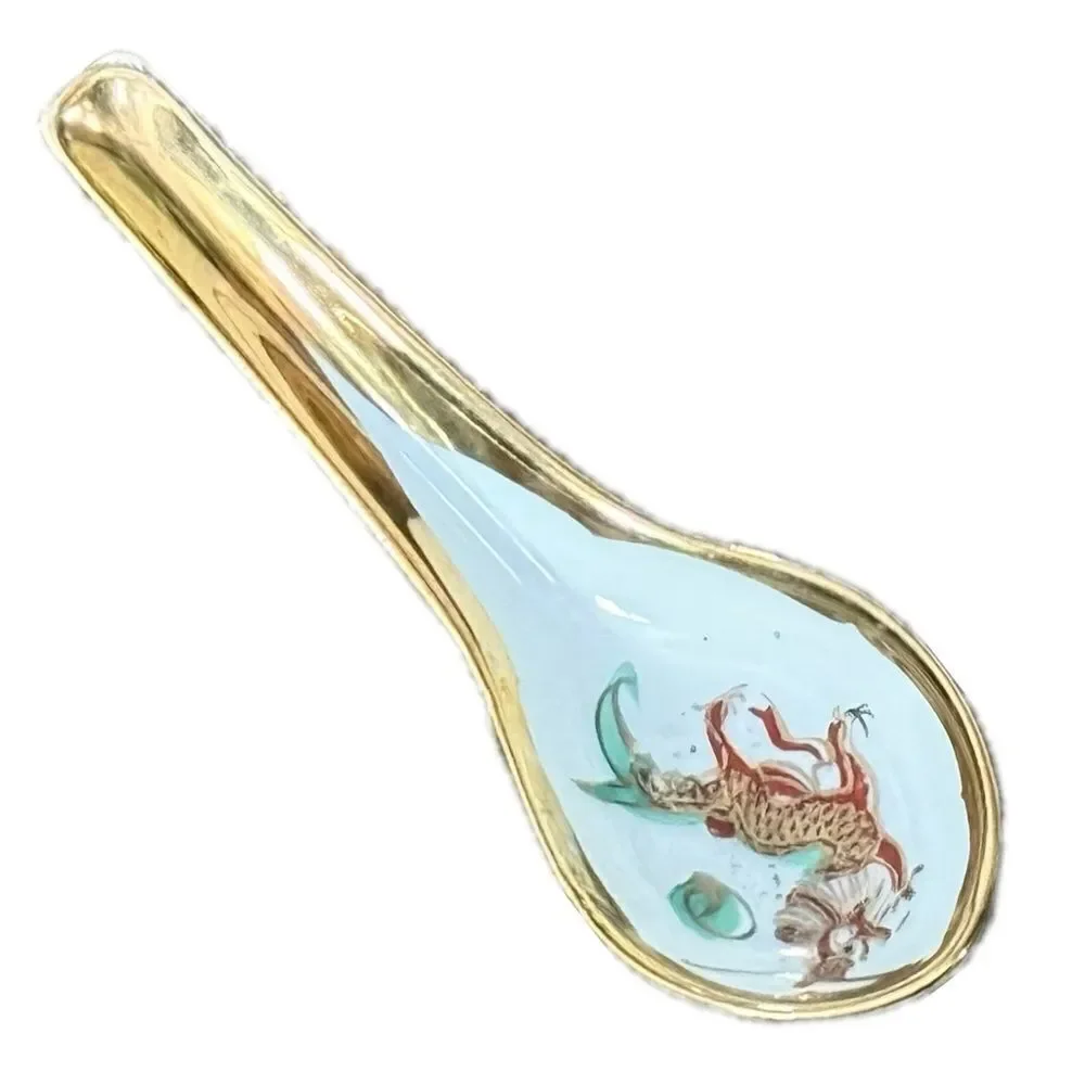 Vintage Rite Aid Chinese Dragon & Phoenix Bowl & Spoon Set‎